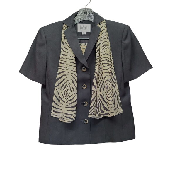 Le Suit Womens 3 Piece Skirt Set Multi-Color Size 4P 100% Polyester Buttons - Picture 1 of 15